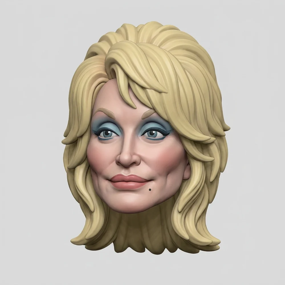 Dolly Parton concept image, before 3D generation